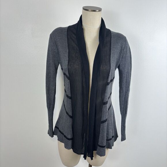 Fate Womens XS Black Upson Stitchfix Draped Open Front Cardigan Light Sweater - Picture 1 of 8